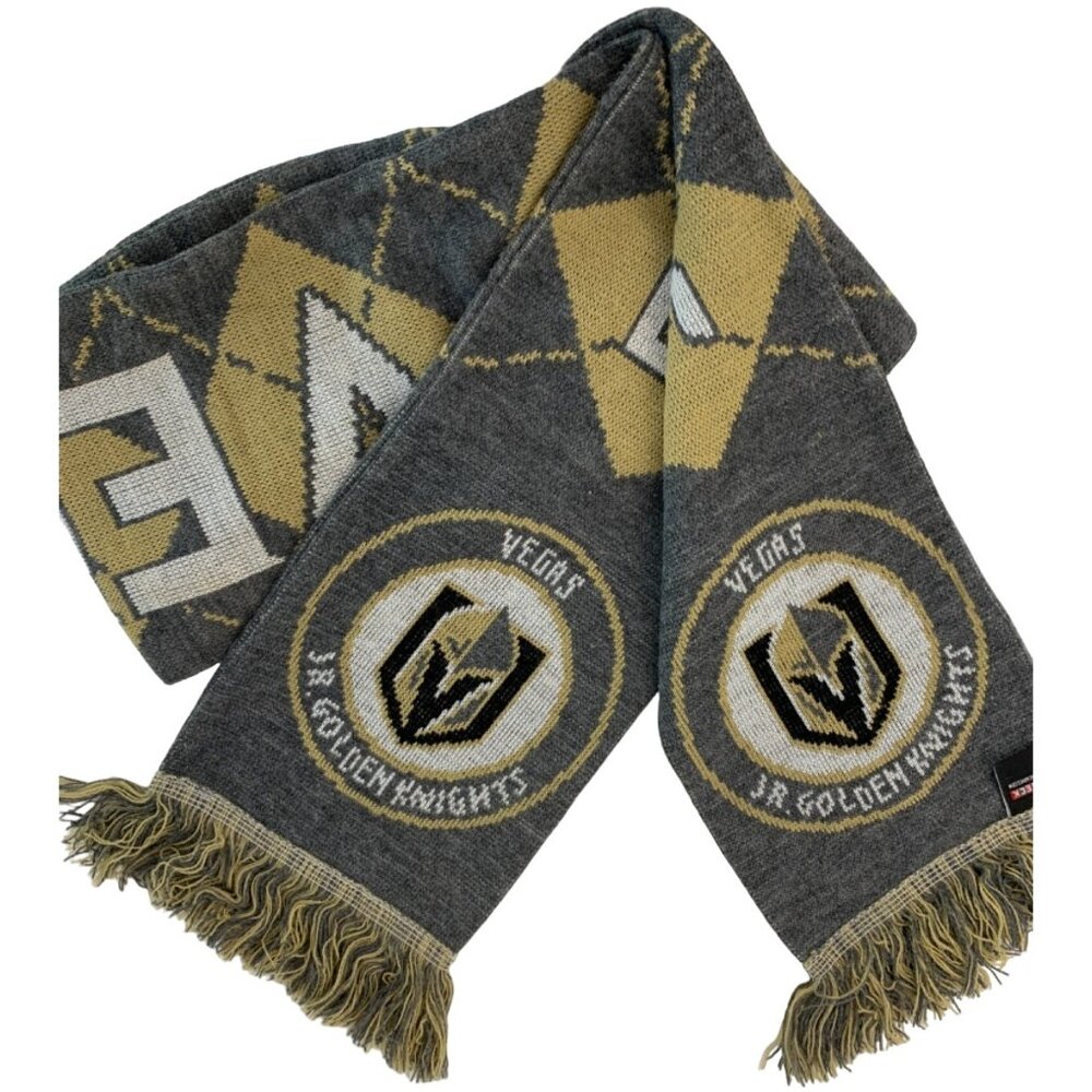 Vegas Jr Golden Knights Ruffneck Knitted Scarf 65" x 7"  7553 Youth Hockey GUC